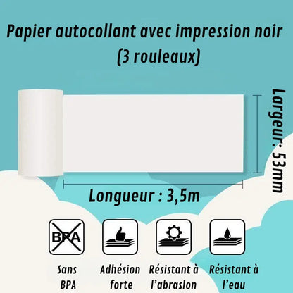 Recharge papier mini imprimante de poche